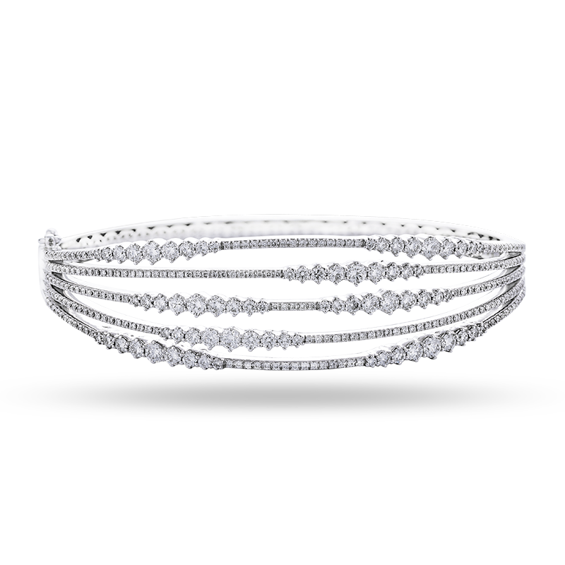 White Gold Diamond Bangle (SOLD)