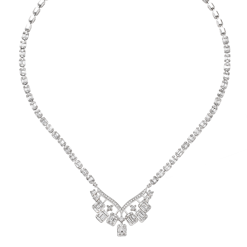 White Gold Diamond Necklace (SOLD)