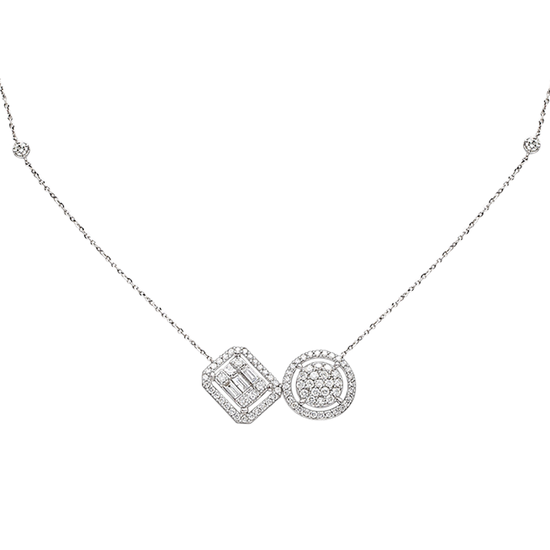 White Gold Diamond Necklace (SOLD)