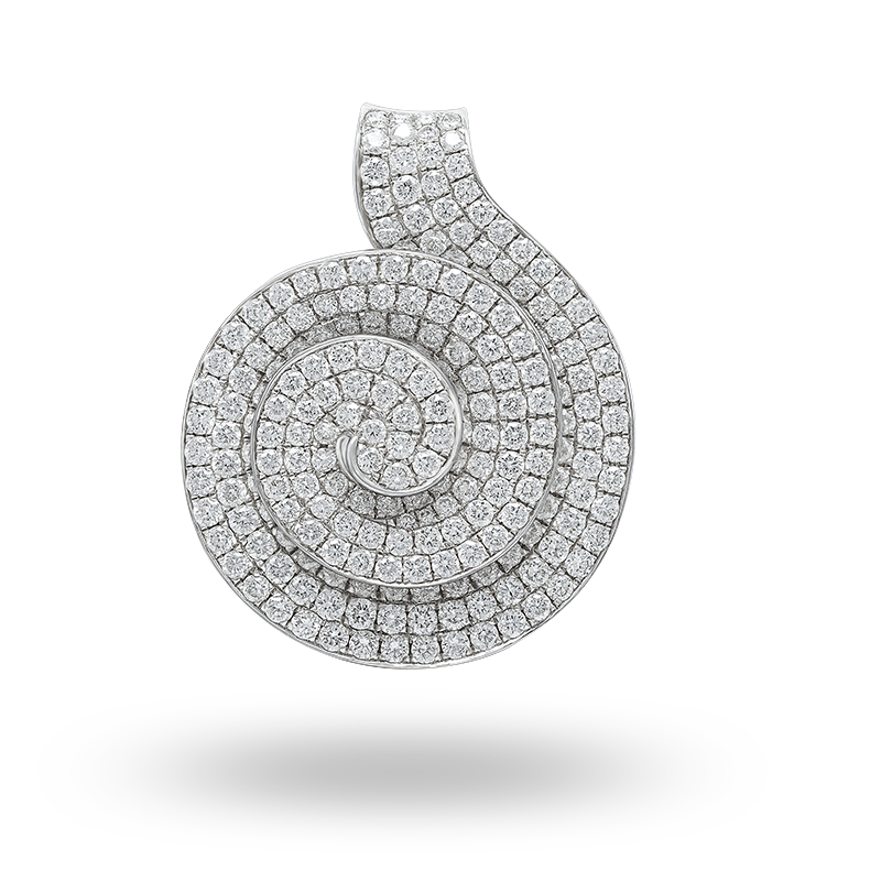 Pave Set White Gold Diamond Pendant (SOLD)