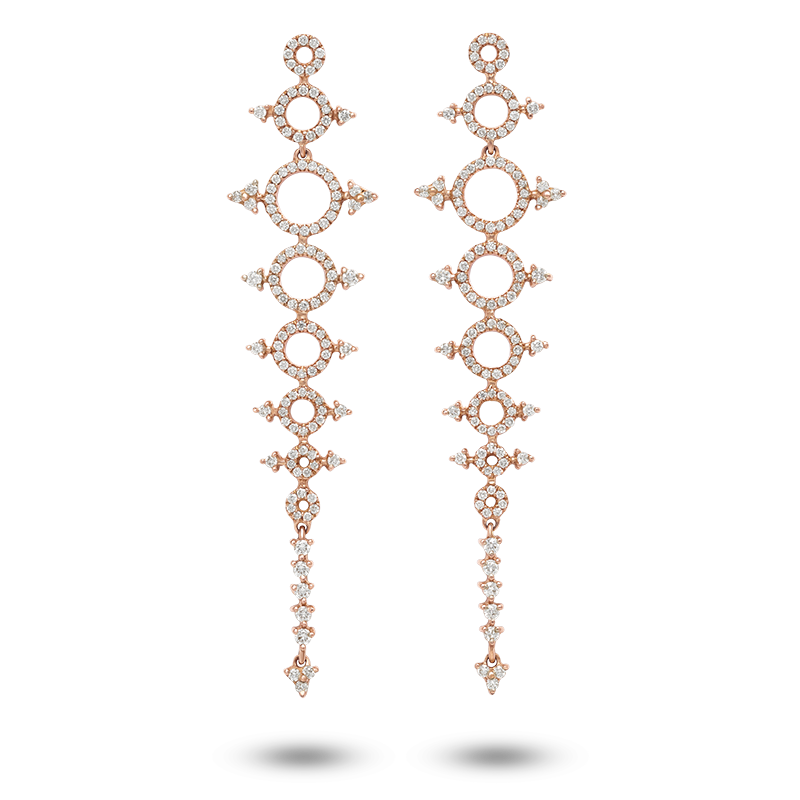 Rose Gold Diamond Earrings