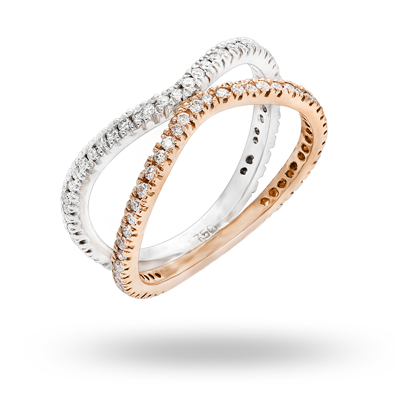 White and Rose gold Diamond Ring (SOLD)