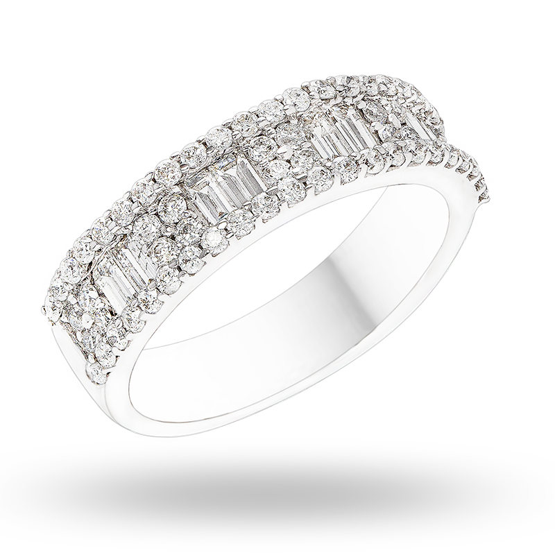 Channel Set White Gold Diamond Ring (Sold)