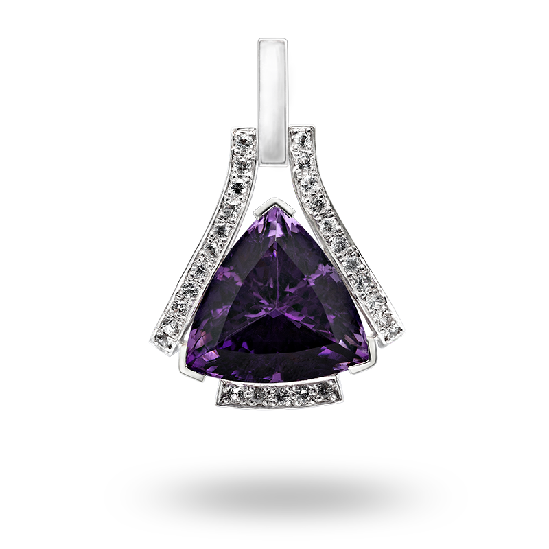 White Gold Amethyst Pendant
