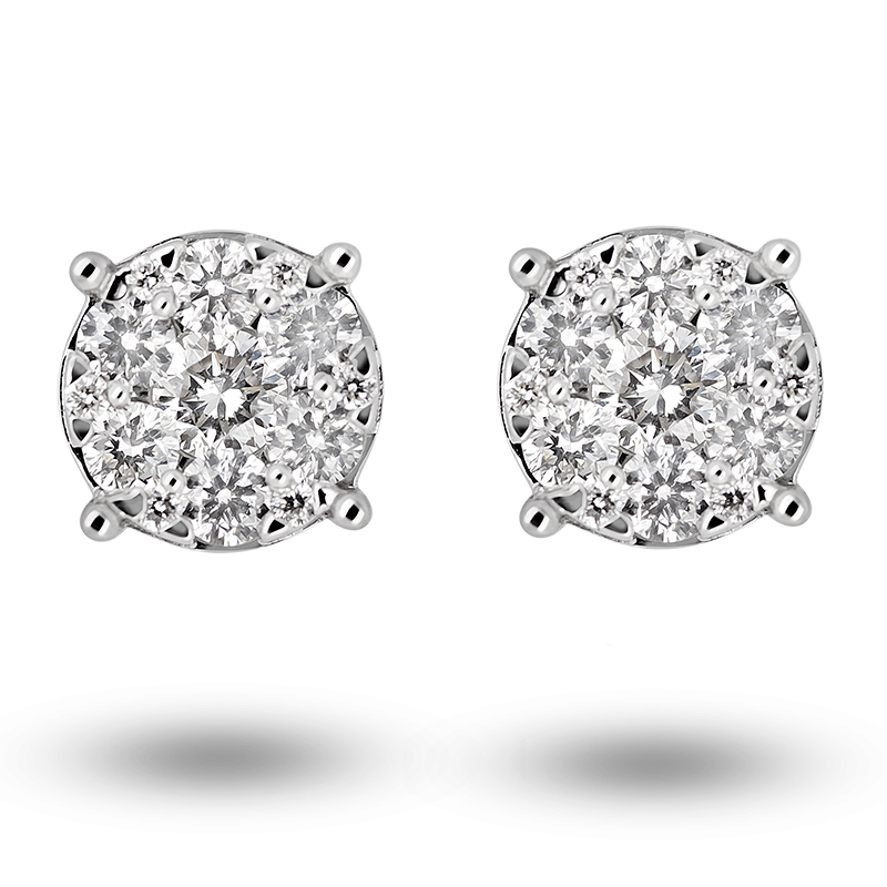 Pave set Diamond Earrings