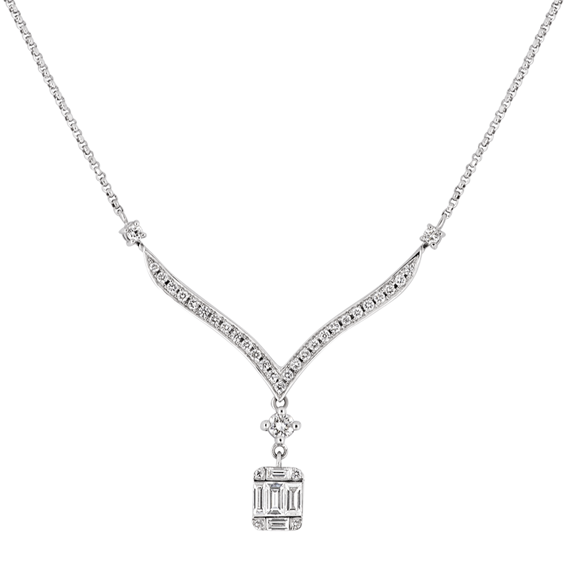 Illusion set Diamond Necklace