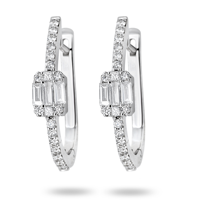 White Gold Diamond Earrings (SOLD)