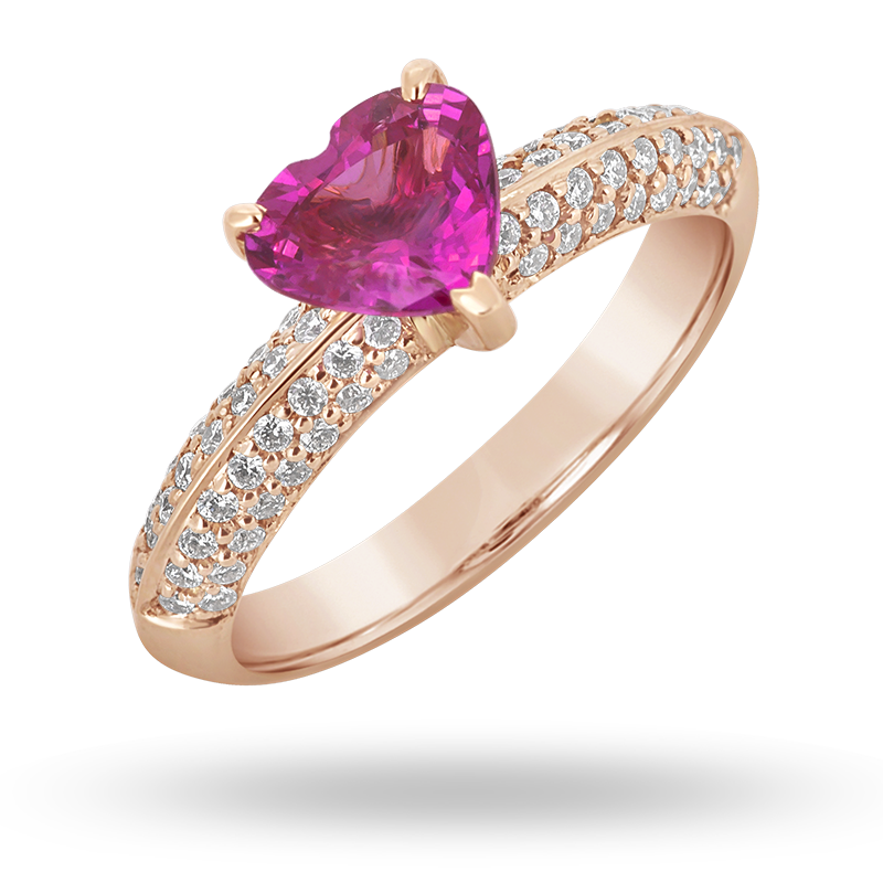 Rose Gold Pink Sapphire Ring (SOLD)