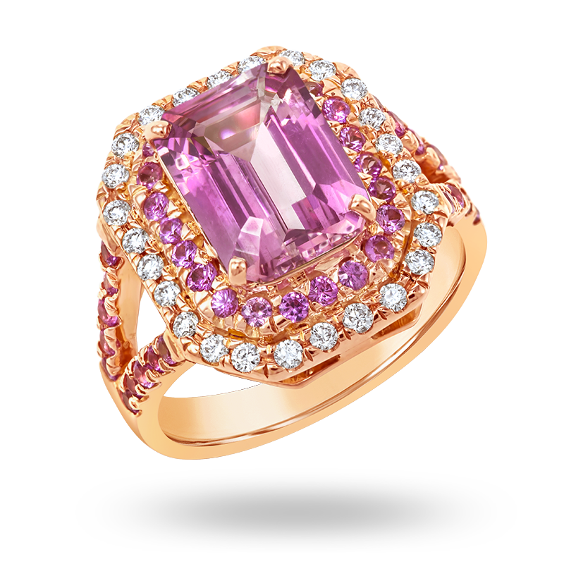 Rose Gold Pink Sapphire Ring (SOLD)