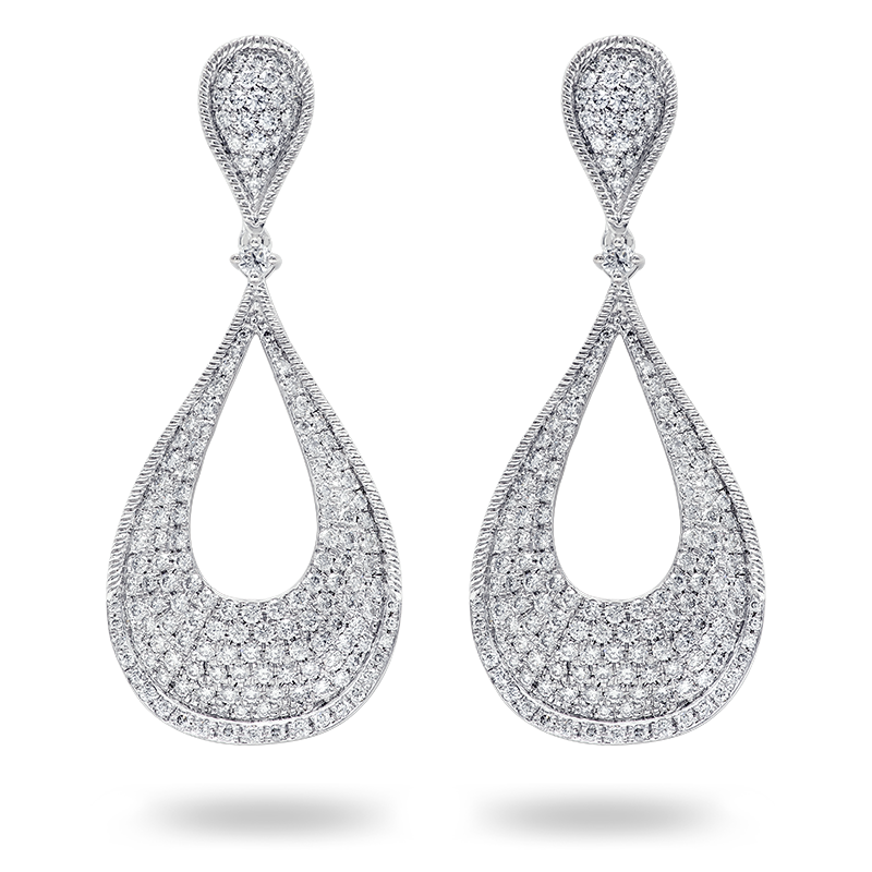 Pave set Diamond Earrings