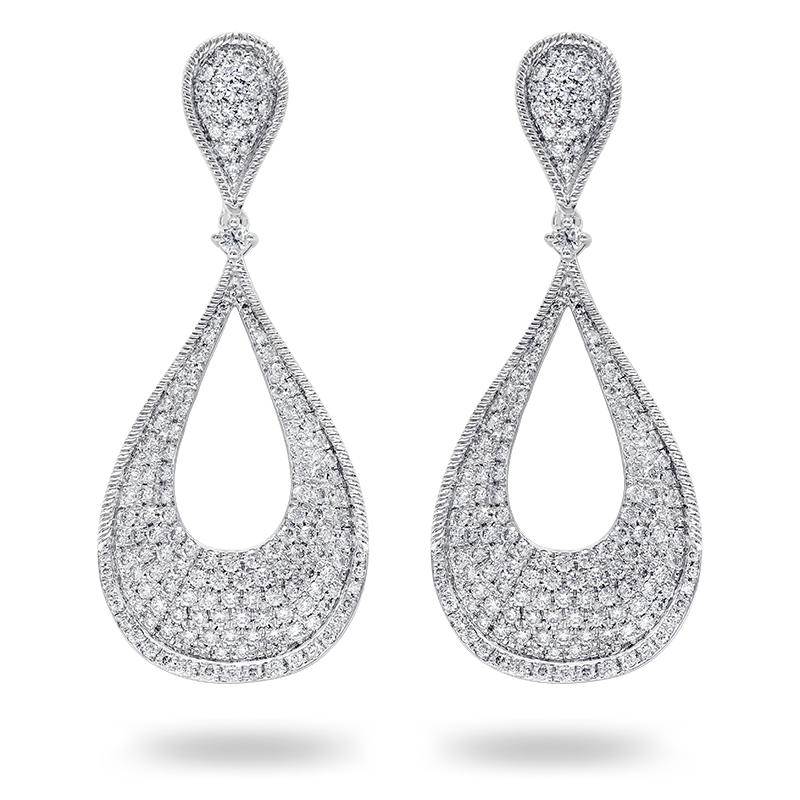 Pave set Diamond Earrings (SOLD)