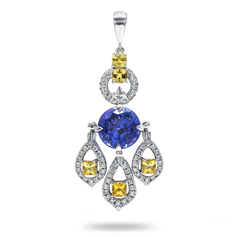 White gold Tanzanite Pendant