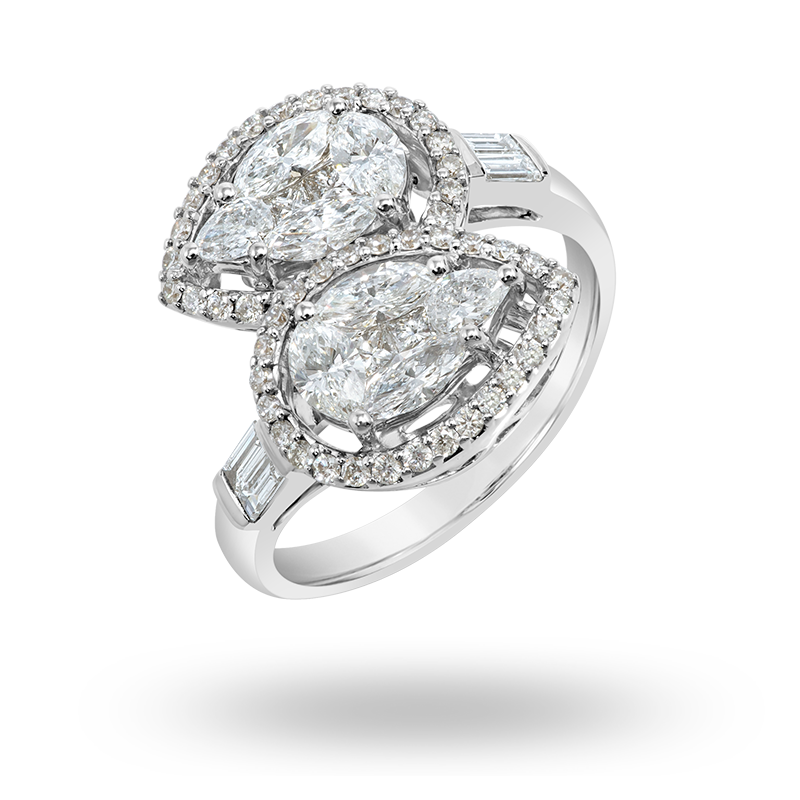 Illusion set white gold Diamond Ring (SOLD)