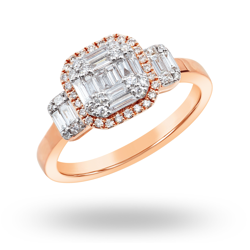 Illusion set Rose gold Diamond Ring (SOLD)