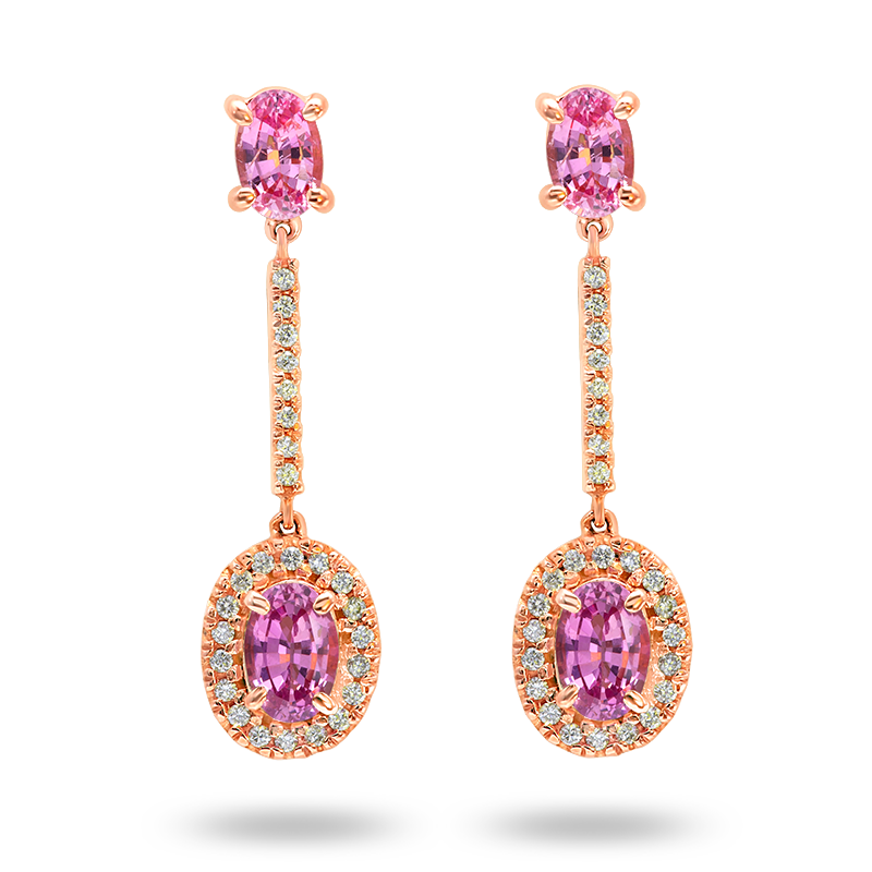 Pink Sapphire Earrings (SOLD)