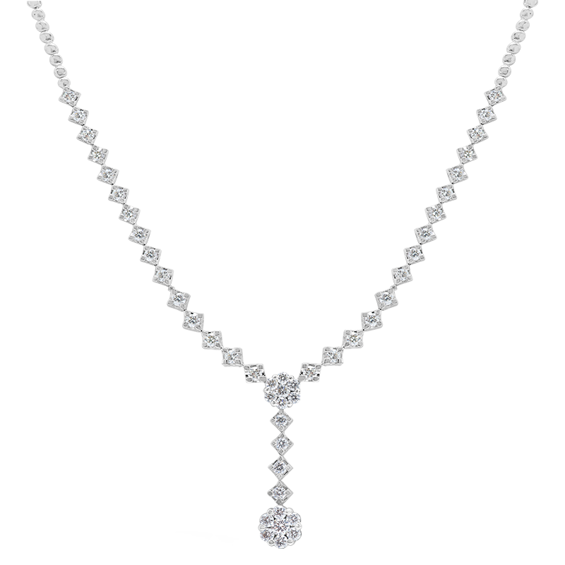 Illusion set Diamond Necklace (SOLD)