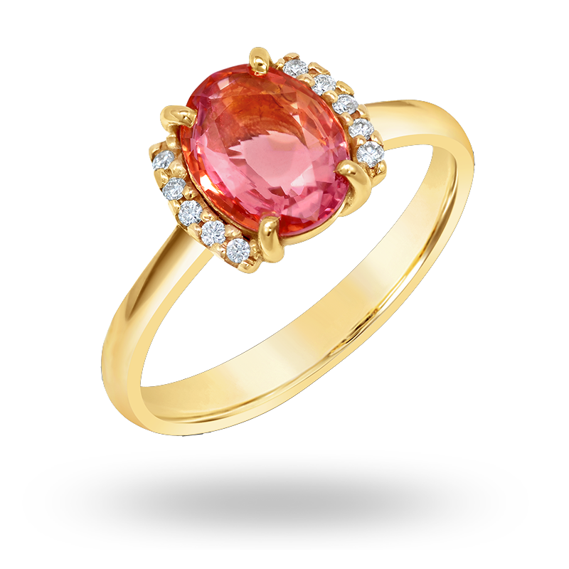 Rose gold Padparadscha Ring (SOLD)