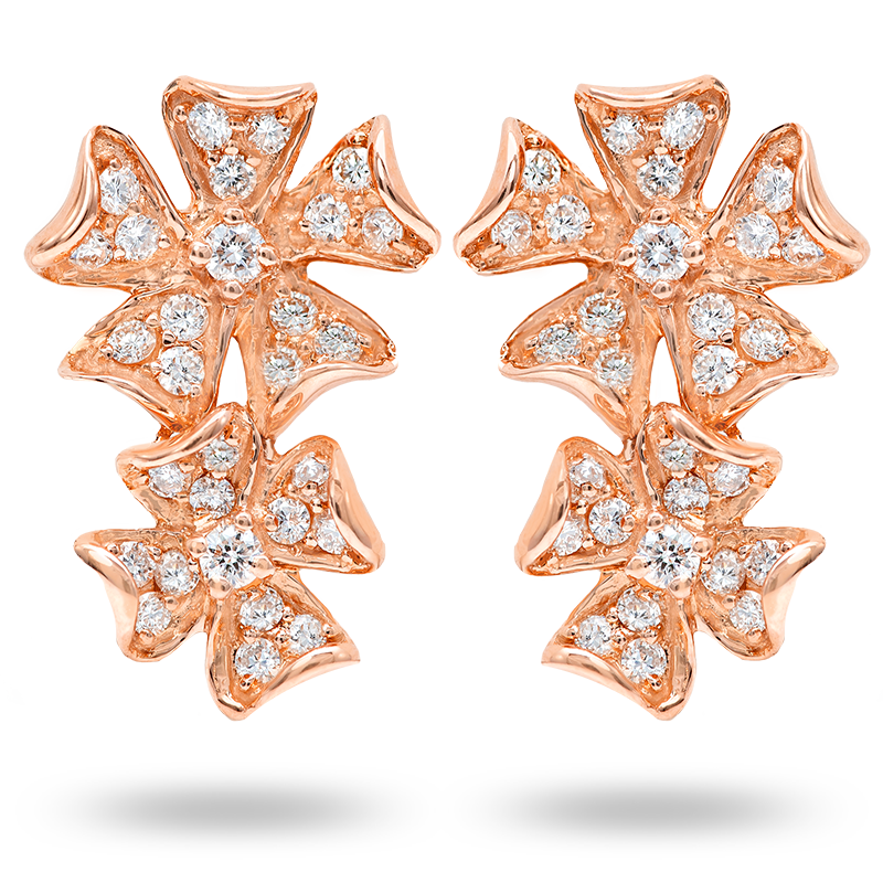 Rose Gold Diamond Earrings