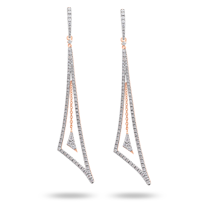 Rose Gold Diamond Earrings (SOLD)