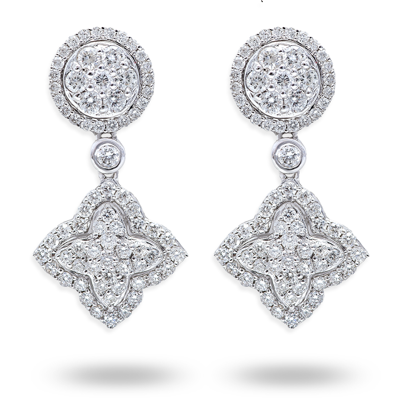 White Gold Diamond Earrings (SOLD)