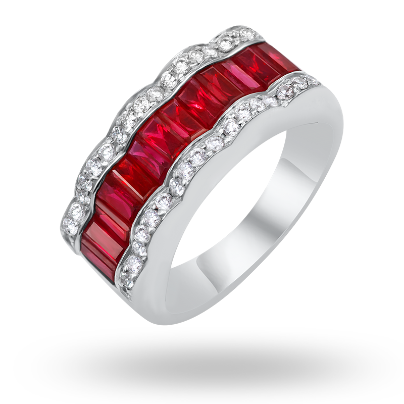 Channel Set Ruby Ring