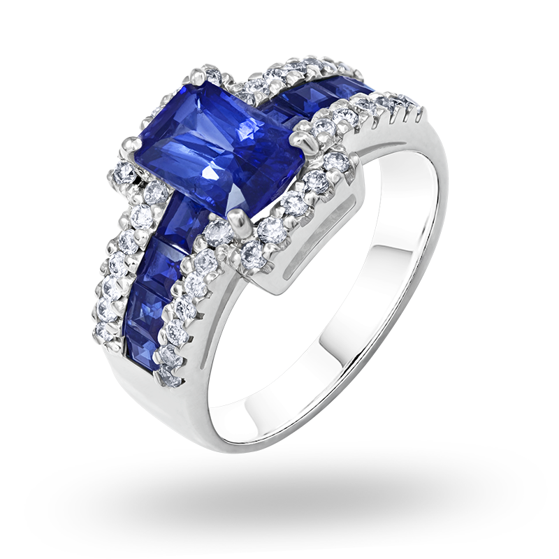 Channel Set Blue Sapphire Ring (SOLD)