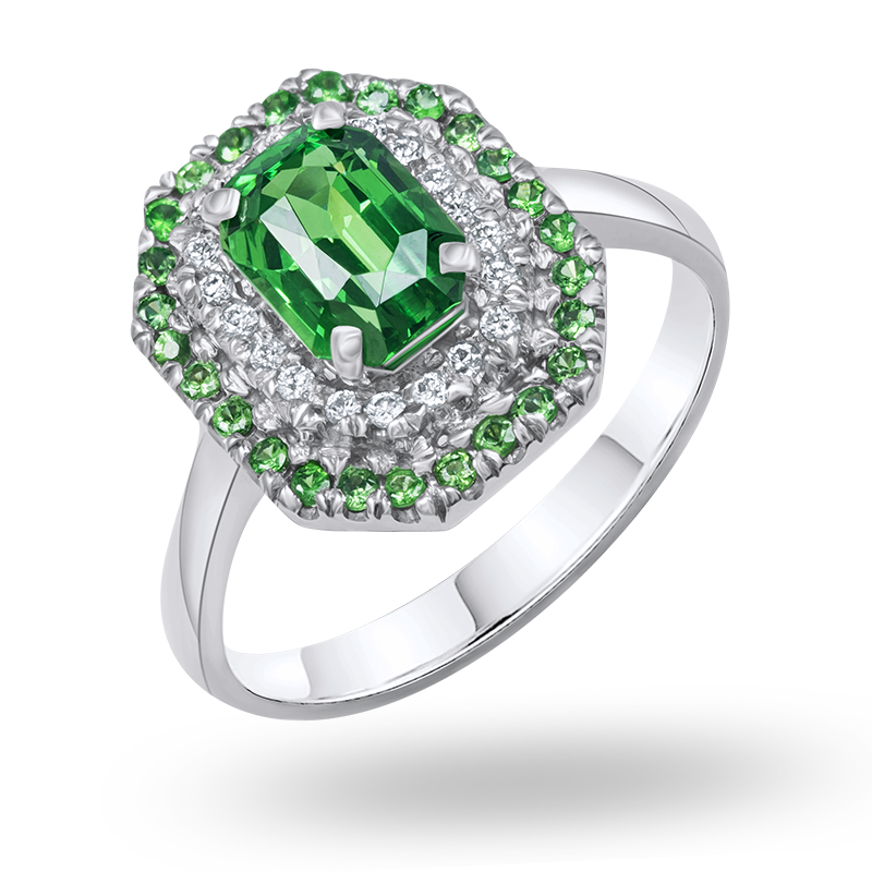 White gold Tsavorite Ring (SOLD)