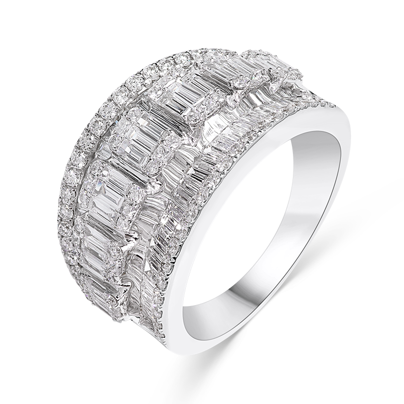 Illusion set white gold Diamond Ring