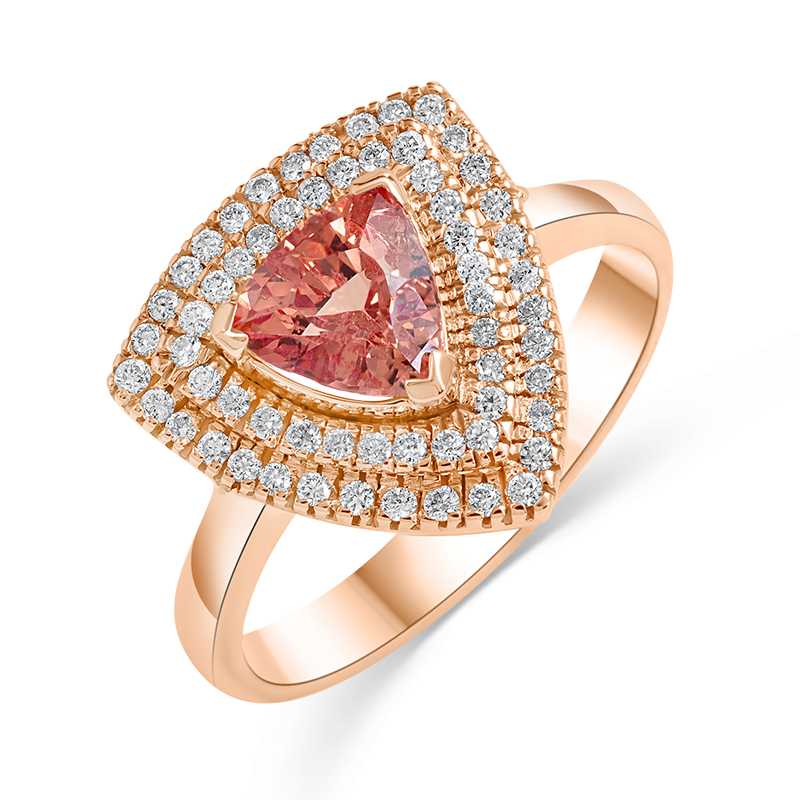 Rose Gold Padparadscha Ring (SOLD)