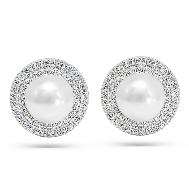 Pearl and Diamond Earrings (SOLD)