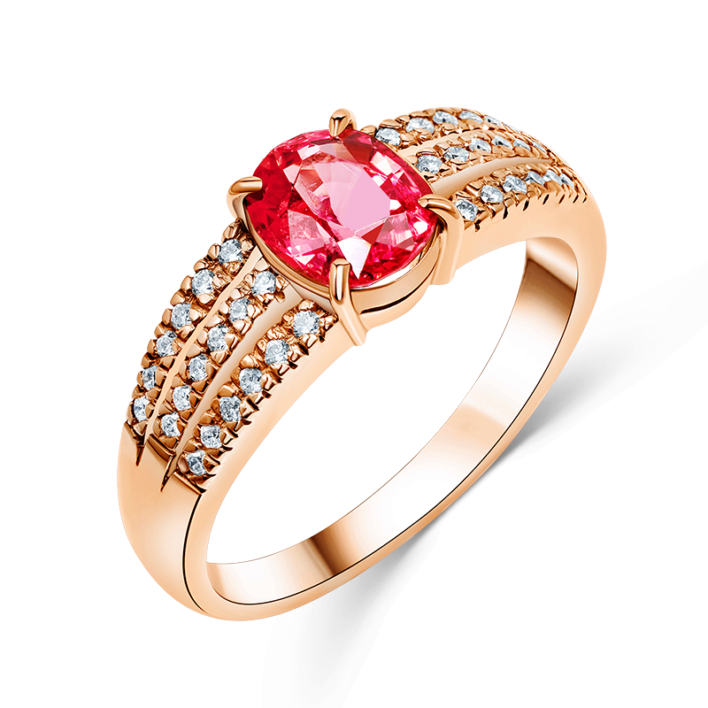 Rose Gold Spinel Ring