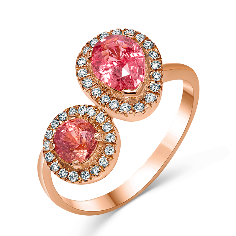 Rose gold Padparadscha Ring (SOLD)