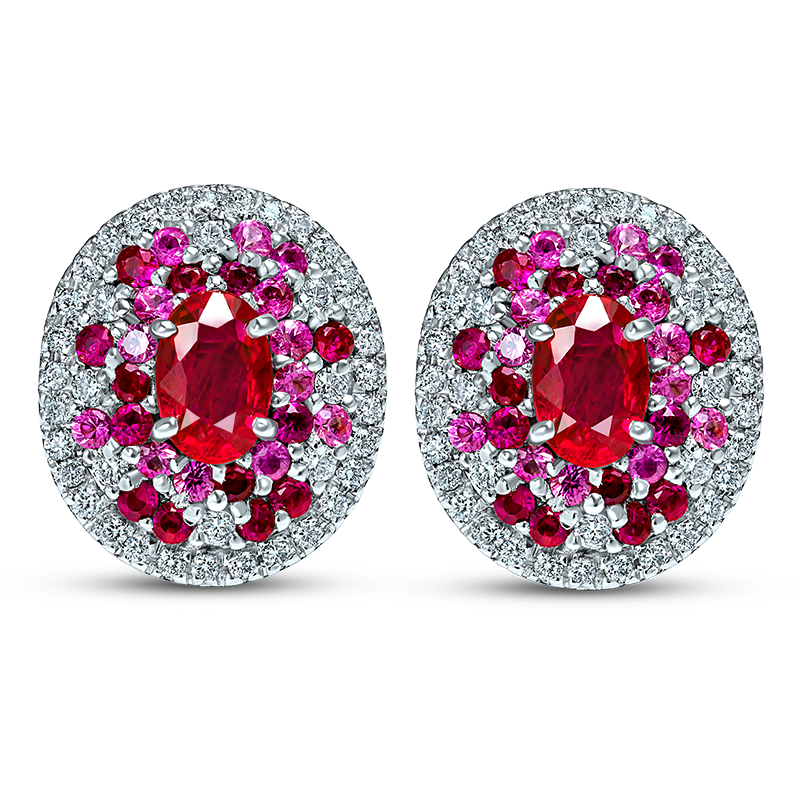 Rubies and Pink Sapphire Earrings (SOLD)
