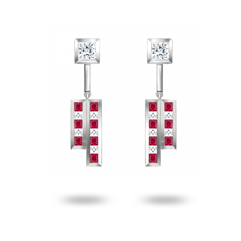 The Red Building Earrings - Large