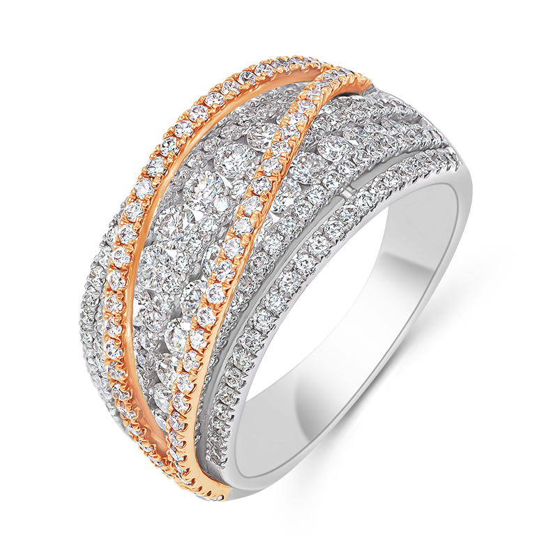 Two-Tone Diamond Band Ring