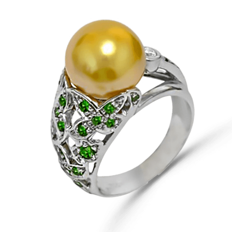 White Gold Pearl Ring