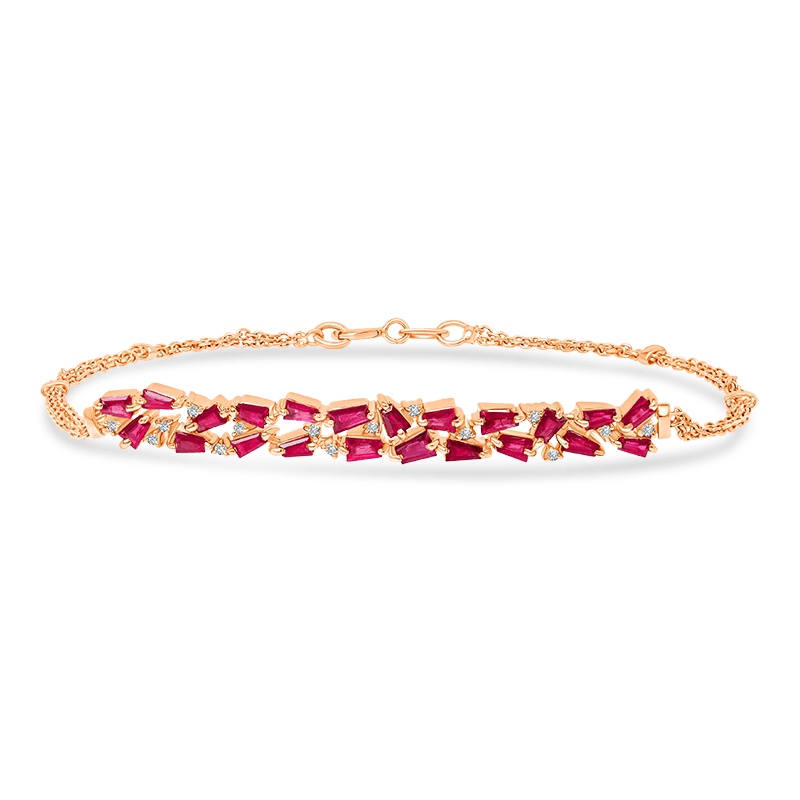 Rose Gold Ruby Bracelet