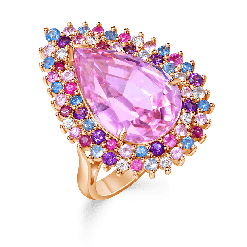 Rose Gold Kunzite Ring