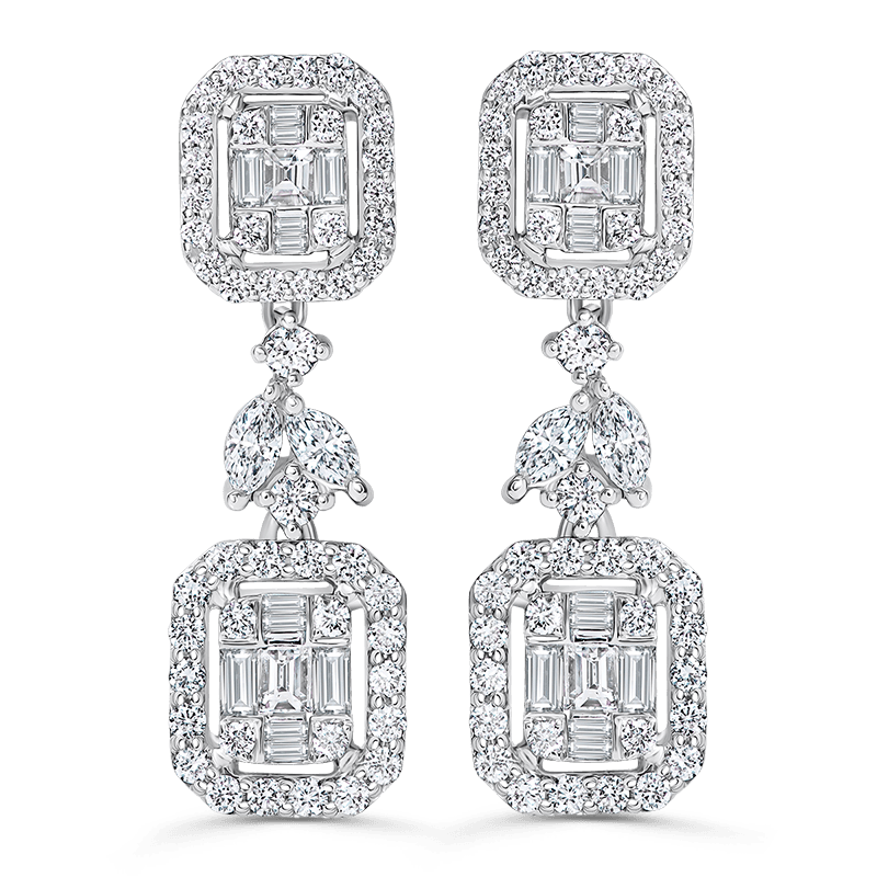 White Gold Diamond Earrings