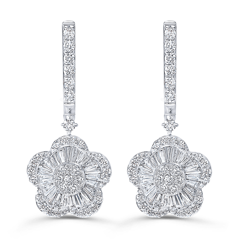 White Gold Diamond Earrings