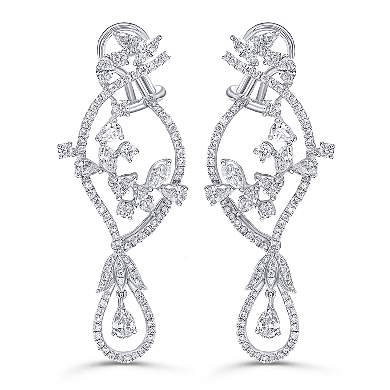 White Gold Diamond Earrings
