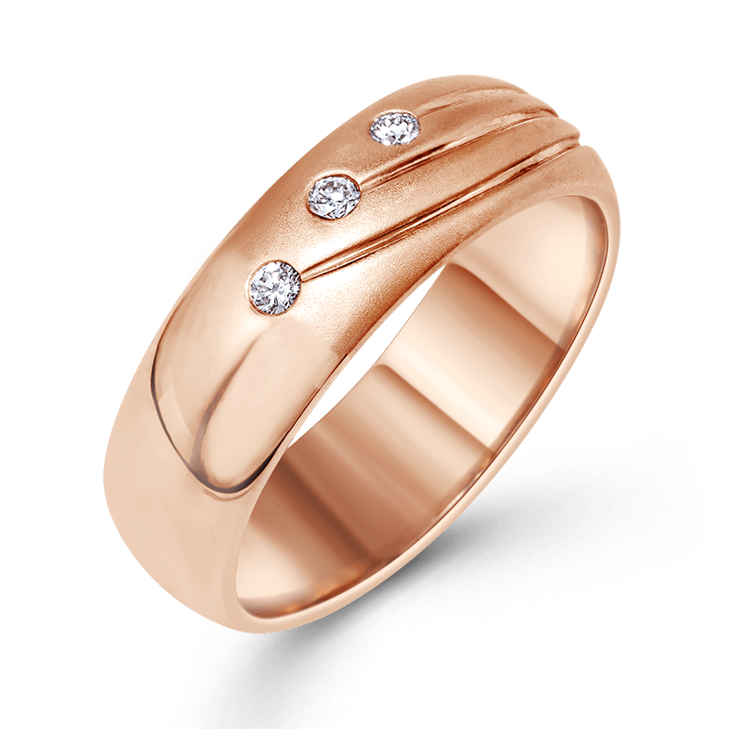 Rose Gold Diamond Band Ring
