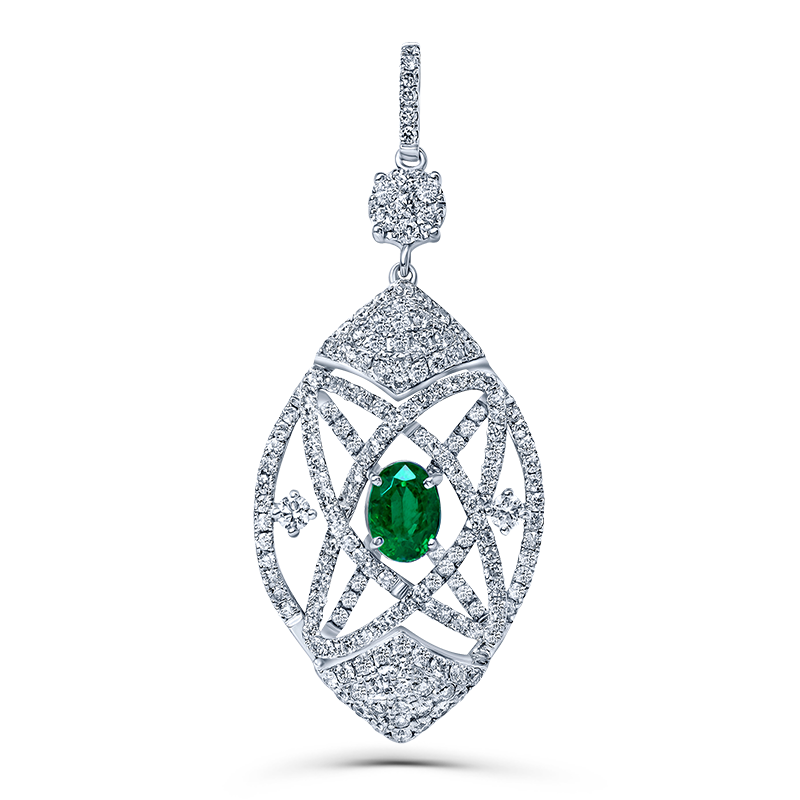 Art Nouveau Diamond Pendant