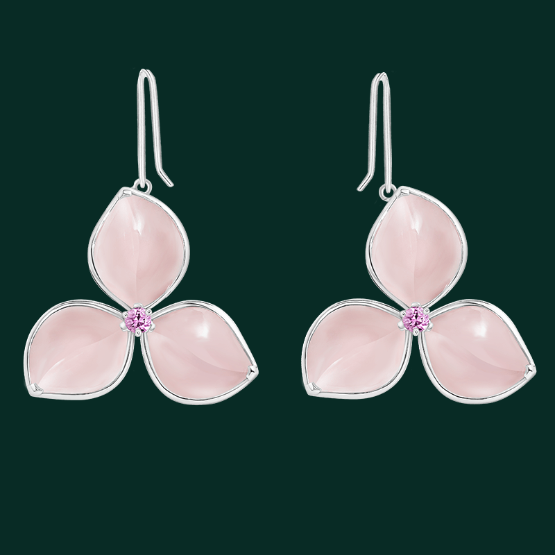 Dawn Rose Bougainvillea Earrings