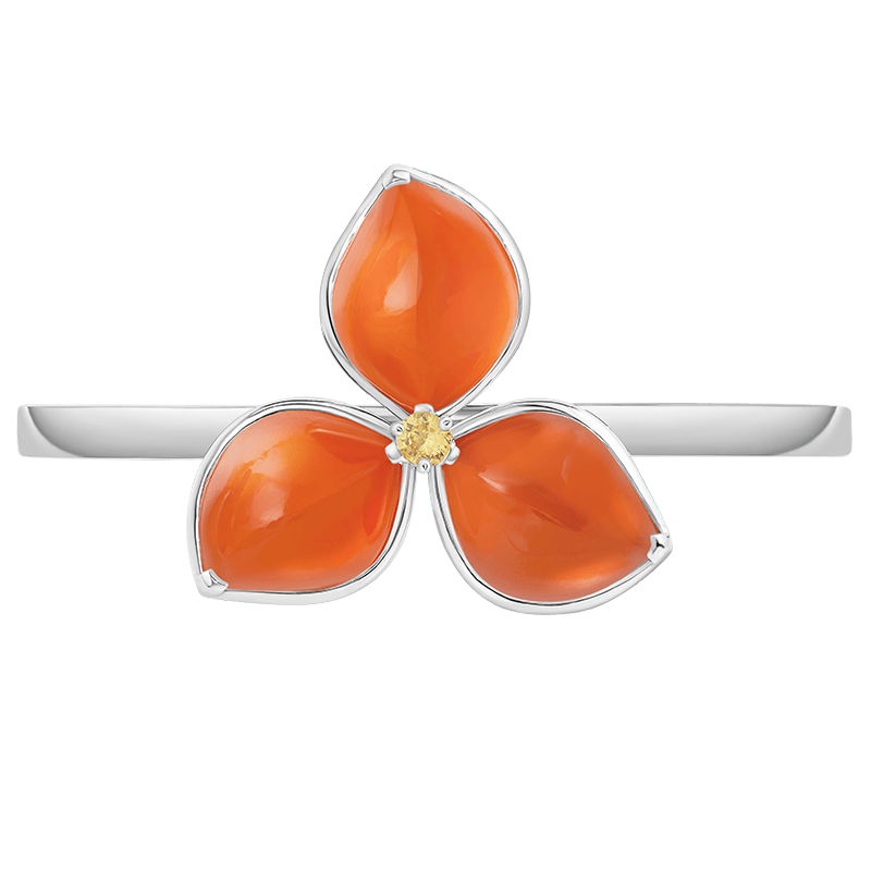 Mandarin Orange Bougainvillea Bangle