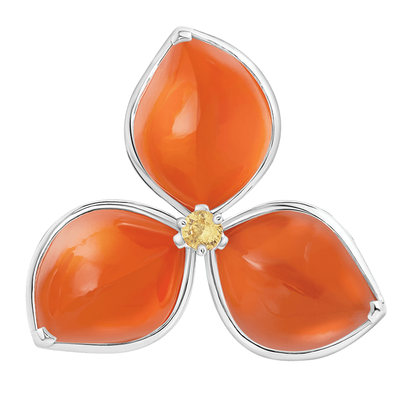 Mandarin Orange Bougainvillea Pendant