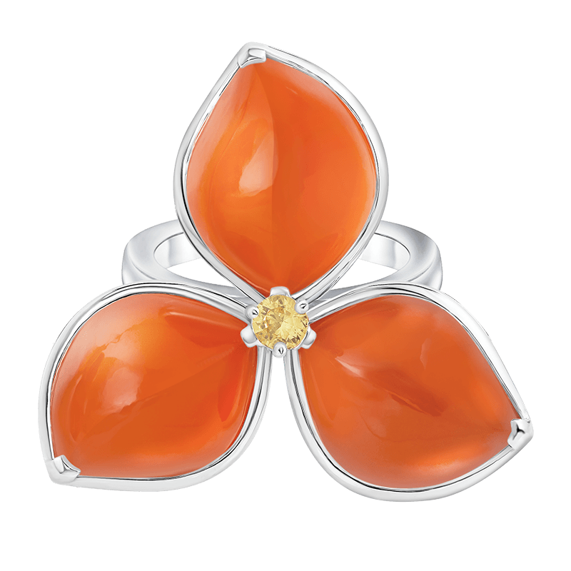 Mandarin Orange Bougainvillea Ring
