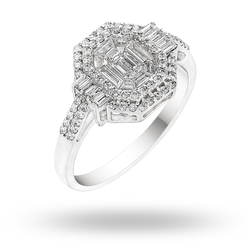 Illusion set white gold Diamond Ring