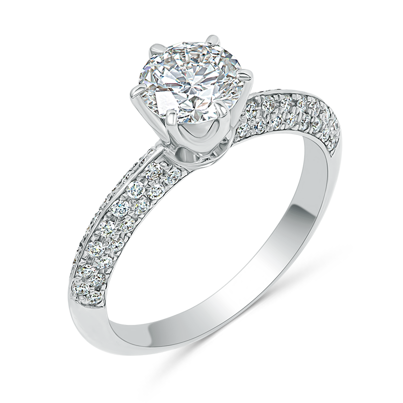 White Gold Classic Solitaire Diamond Ring