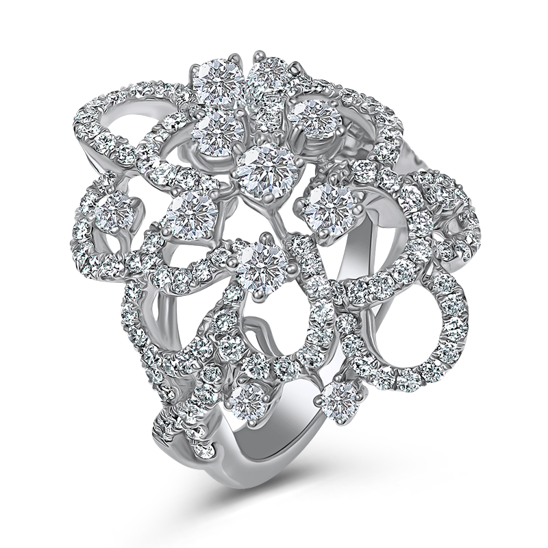 Floral Diamond Elegance Ring